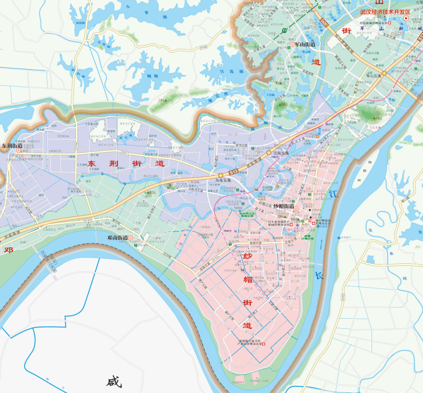 武汉经开区高清地图2022最新版